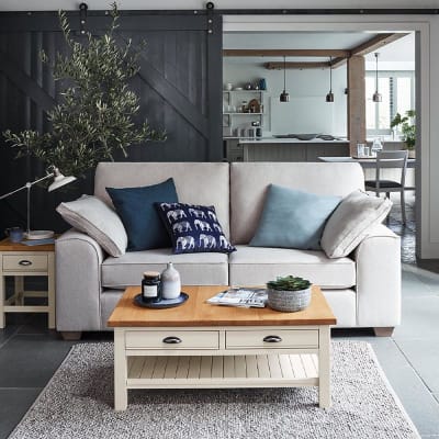 grey blue and cream living rooms