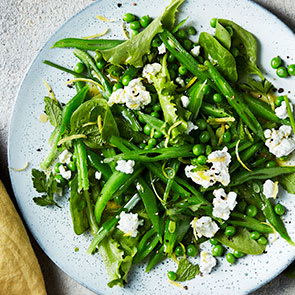 Runner bean and pea salad