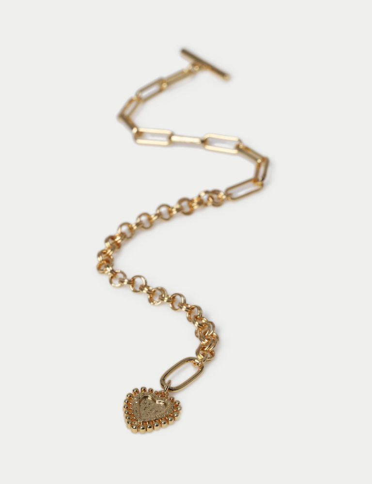 14ct Gold Plated Heart charm bracelet 3 of 3
