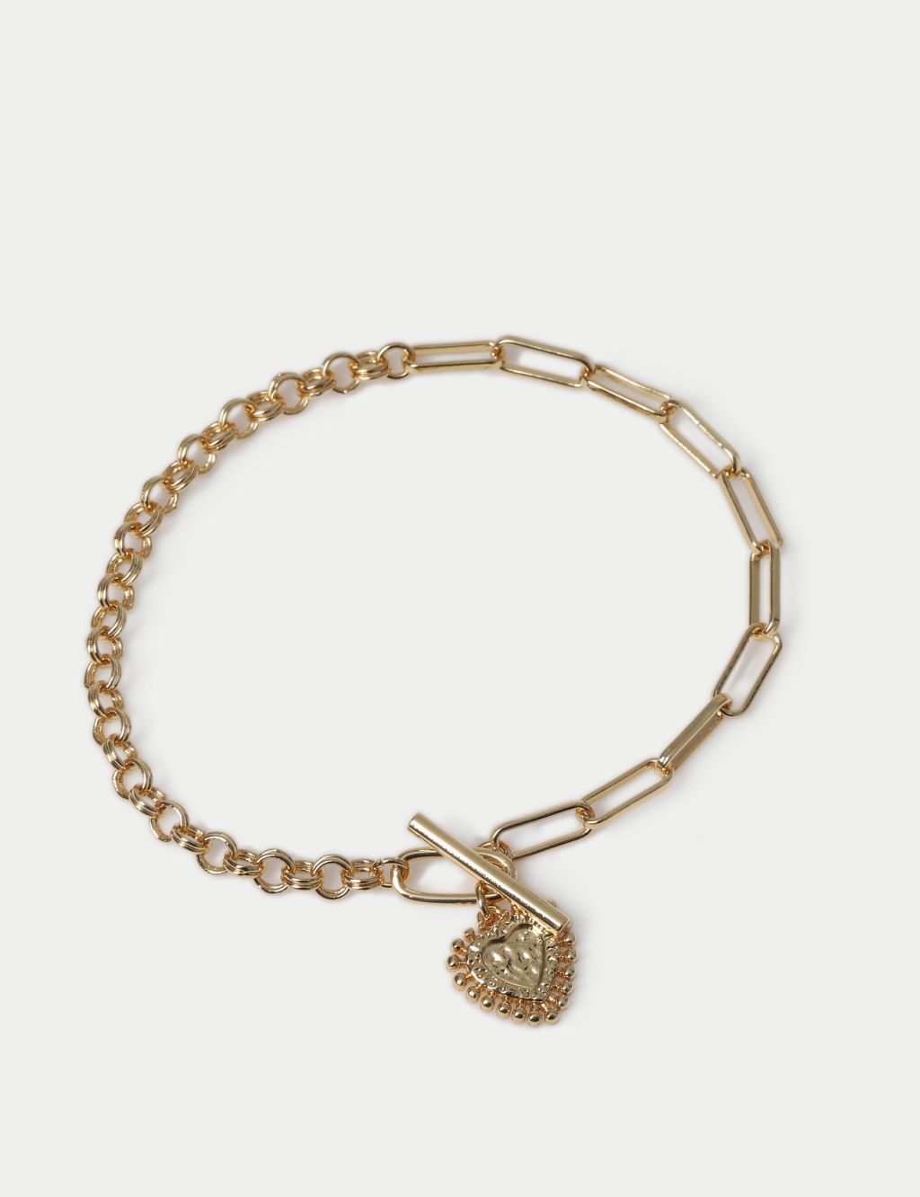 14ct Gold Plated Heart charm bracelet 1 of 3
