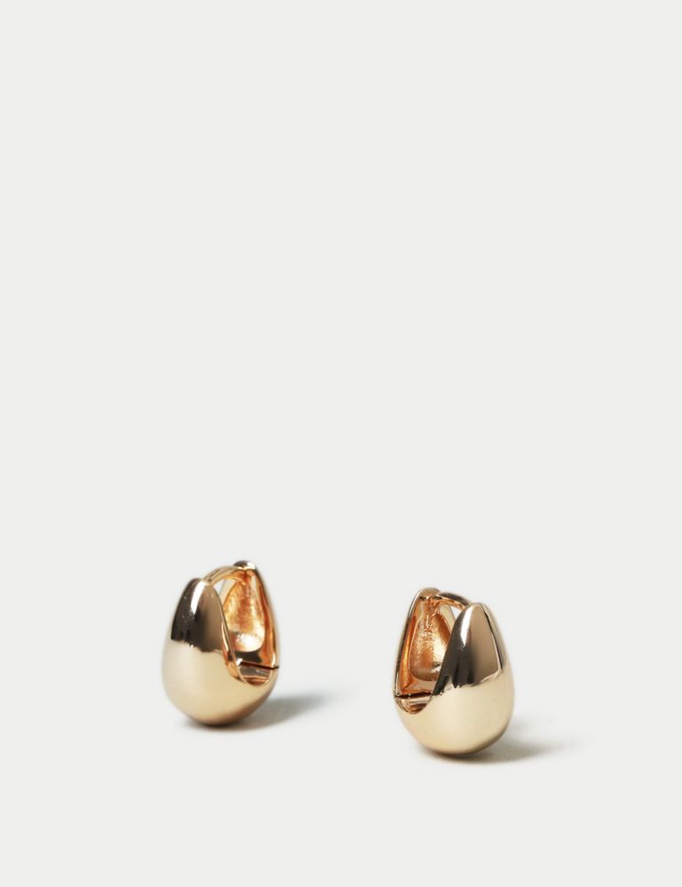 Long line  semi full bubbles - earrings - brass - silver plated
