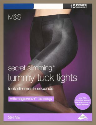 15 Denier Magicwear™ Secret Slimming™ Tummy Tuck Shine Tights Image 2 of 3
