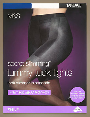 15 Denier Magicwear™ Secret Slimming™ Tummy Tuck Shine Tights Image 2 of 3