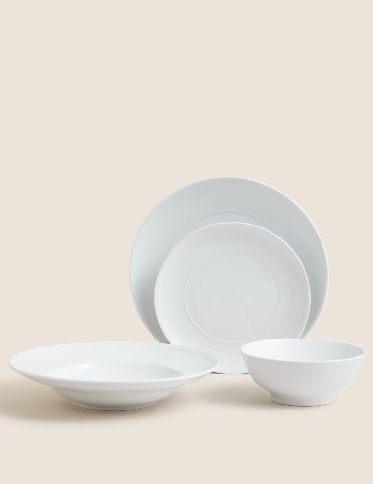 M&s white dinner set store