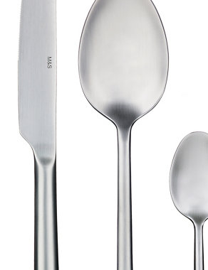 16 Piece Stainless Steel Stanford Brushed Cutlery Set Image 2 of 3