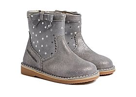 Kids' silver boots with stars