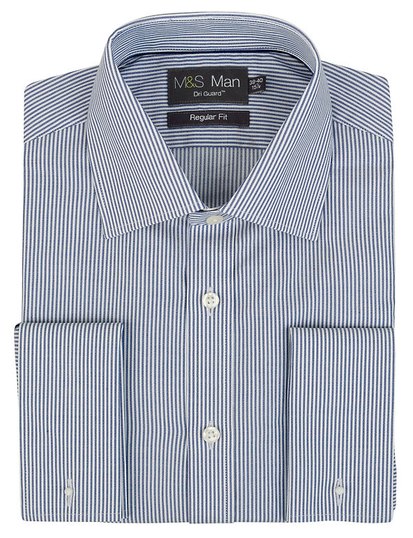 2'' Longer Dri-Guard™ Pure Cotton Bengal Striped Shirt Image 1 of 1