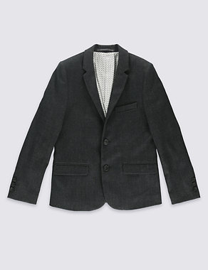 2 Button Brushed Blazer (5-14 Years) Image 2 of 7