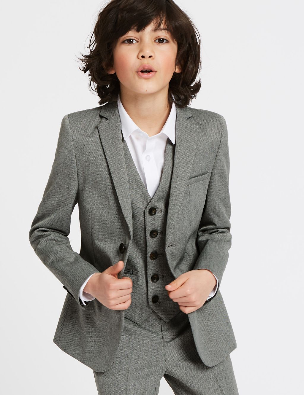 2 Button Textured Jacket (3-16 Years) 5 of 7