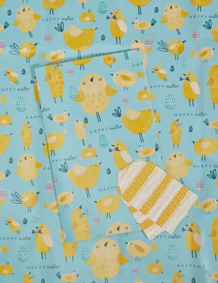 2 Chicks & Eggs Sheet Wrapping Paper Image 1 of 1