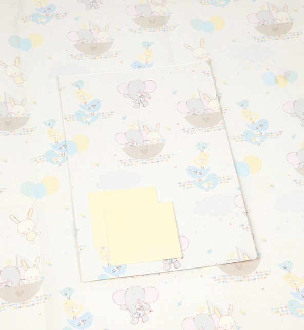 2 Elephant & Rabbit Baby Wrapping Paper Image 1 of 2