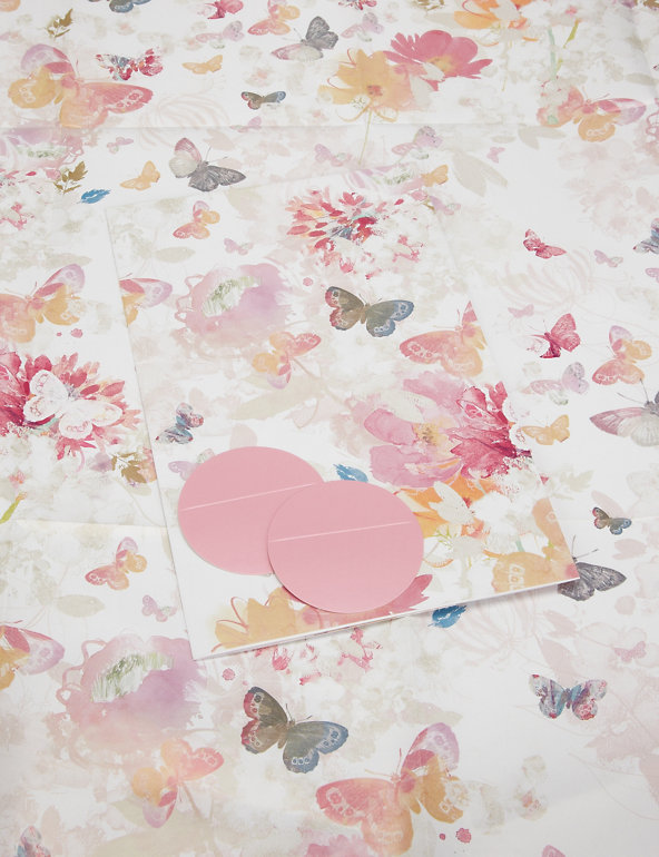2 Flowers & Butterflies Wrapping Paper Image 1 of 1