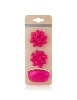 2 Fuchsia Bows & Ribbon Accessories Pack Image 1 of 2