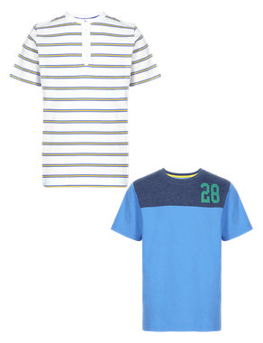 2 Pack Assorted Boys T-Shirts Image 2 of 3