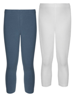 2 Pack Assorted Cropped Leggings (5-14 Years) Image 2 of 3