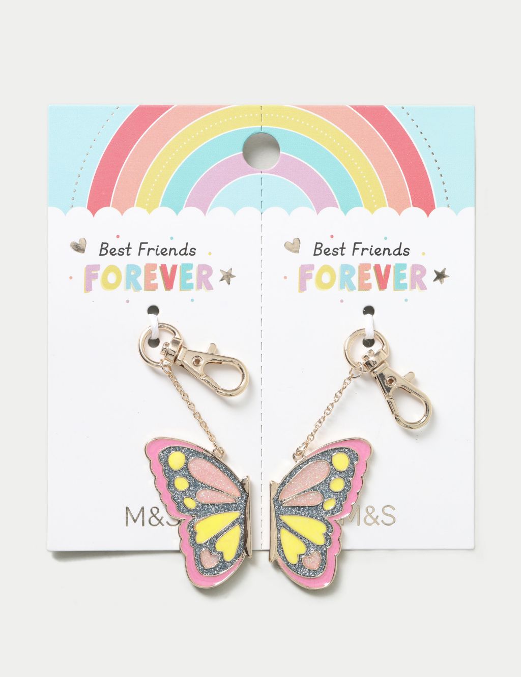 2 Pack BFF Butterfly Keyring 3 of 3