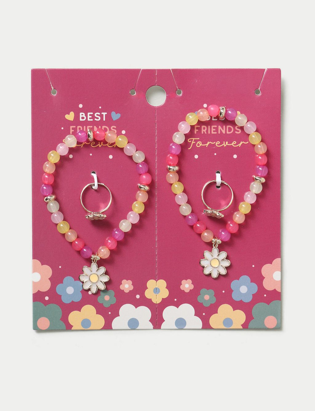 2 Pack BFF Daisy Ring and Bracelet Set 3 of 3