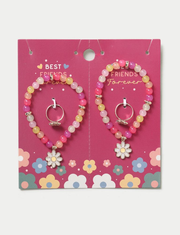 2 Pack BFF Daisy Ring and Bracelet Set 1 of 3