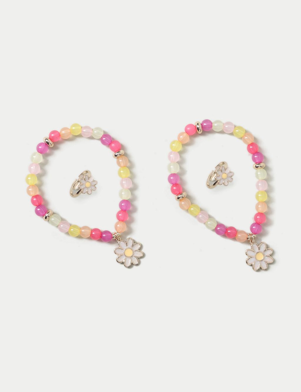 2 Pack BFF Daisy Ring and Bracelet Set 1 of 3