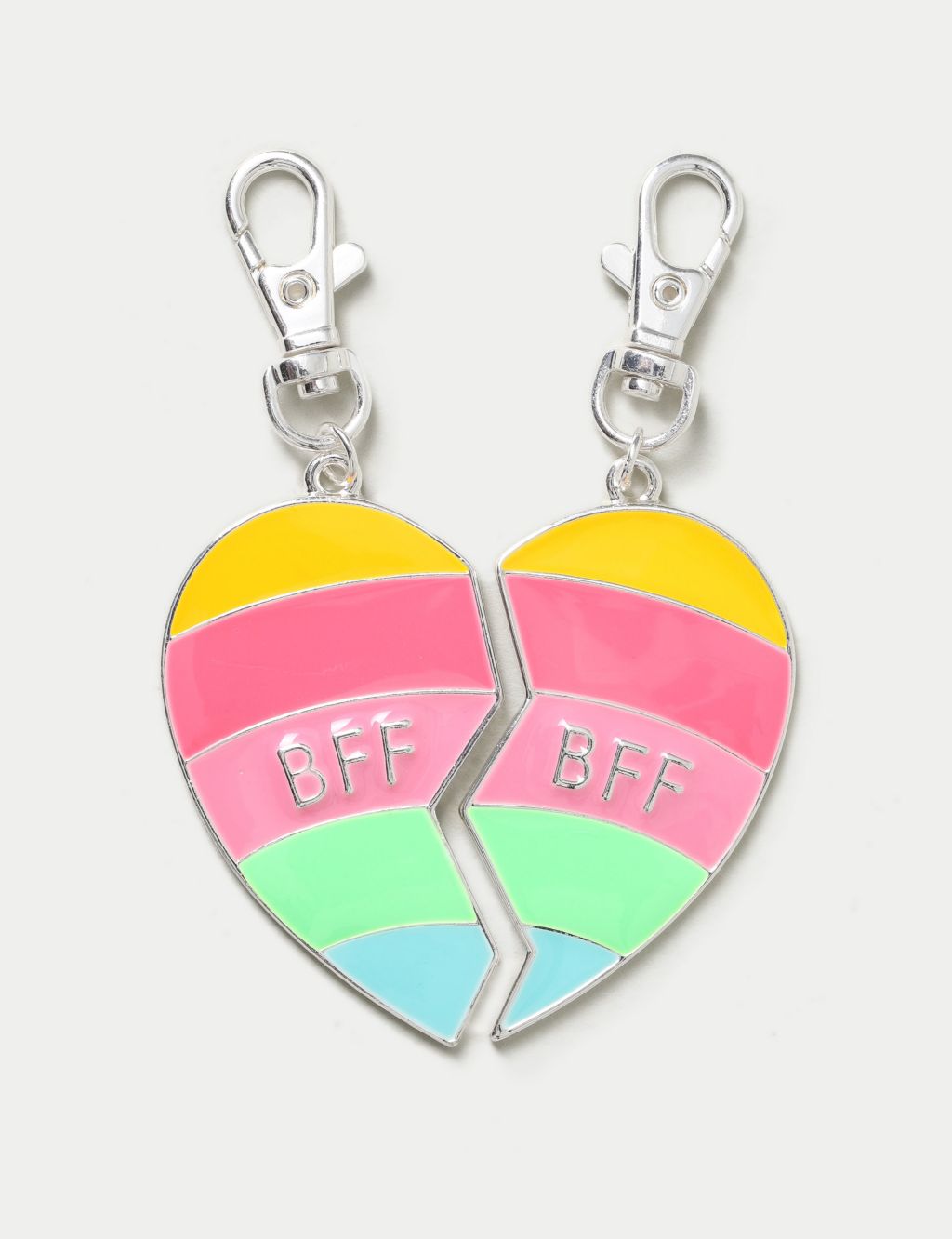 2 Pack BFF Heart Keyring 2 of 3