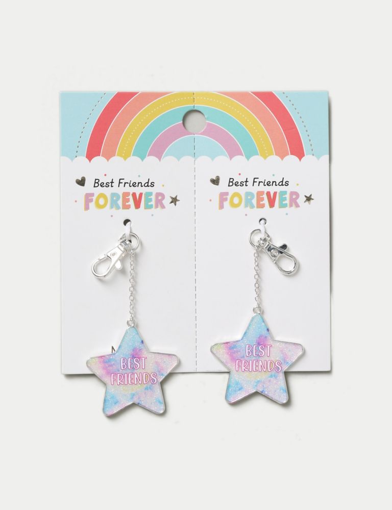 2 Pack BFF Star Ombre Keyring 1 of 3