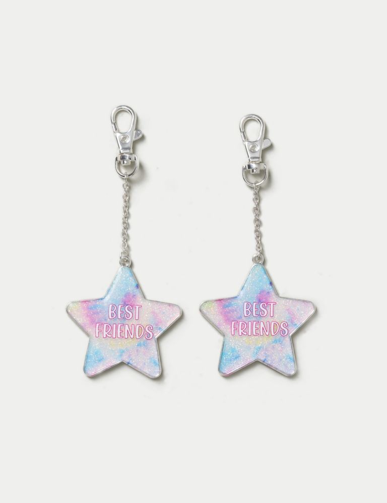 2 Pack BFF Star Ombre Keyring 2 of 3