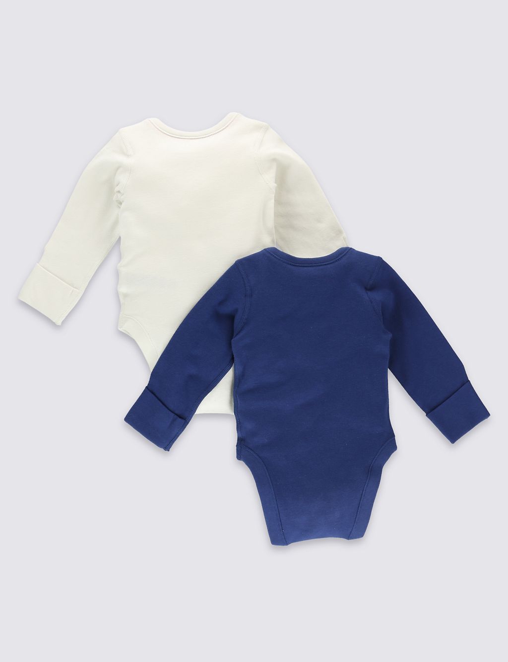 2 Pack Boys' Pure Cotton Bodysuits 1 of 6