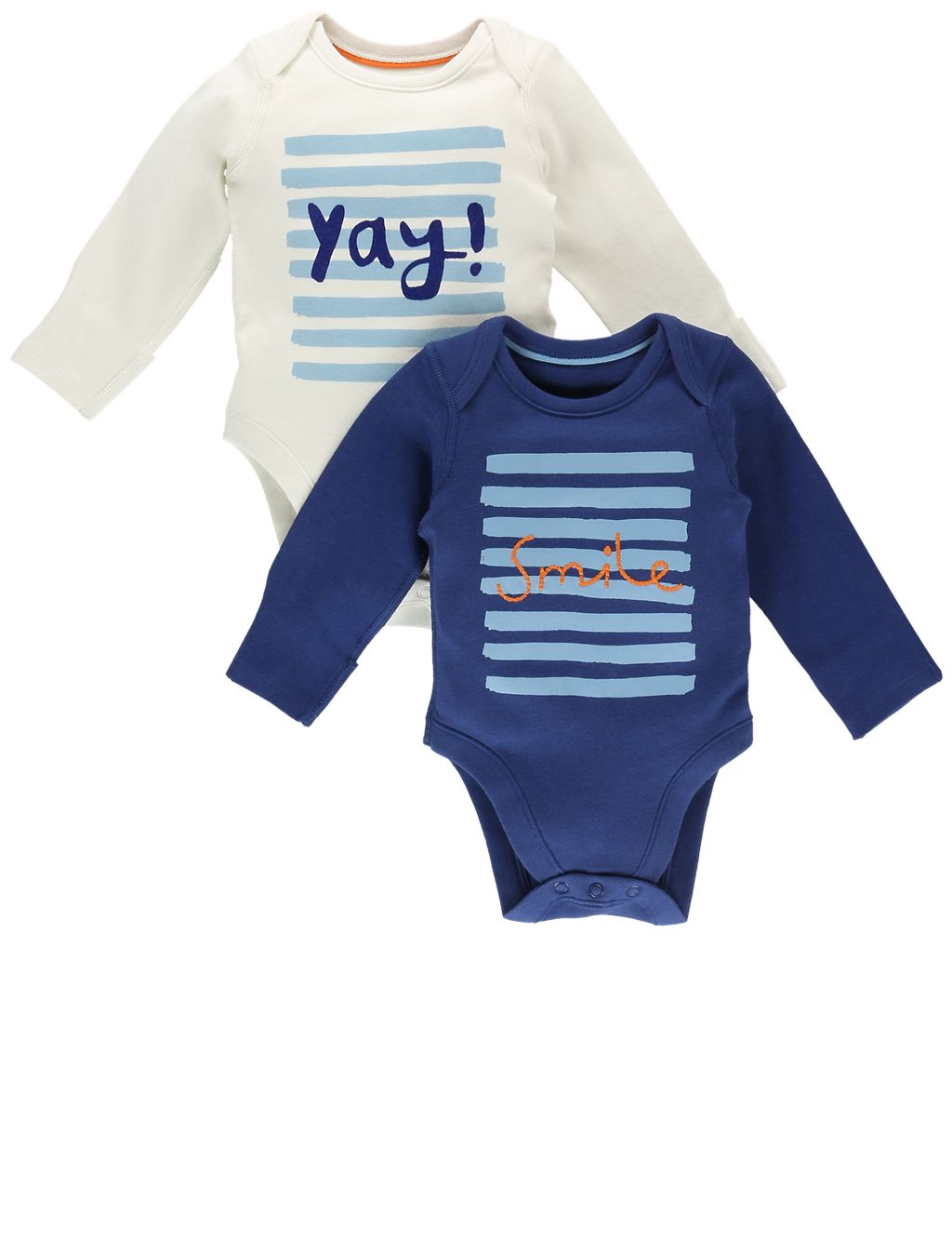 2 Pack Boys' Pure Cotton Bodysuits 5 of 6