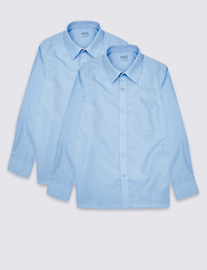 2 Pack Boys' Regular Fit Non-Iron Shirts Image 2 of 7
