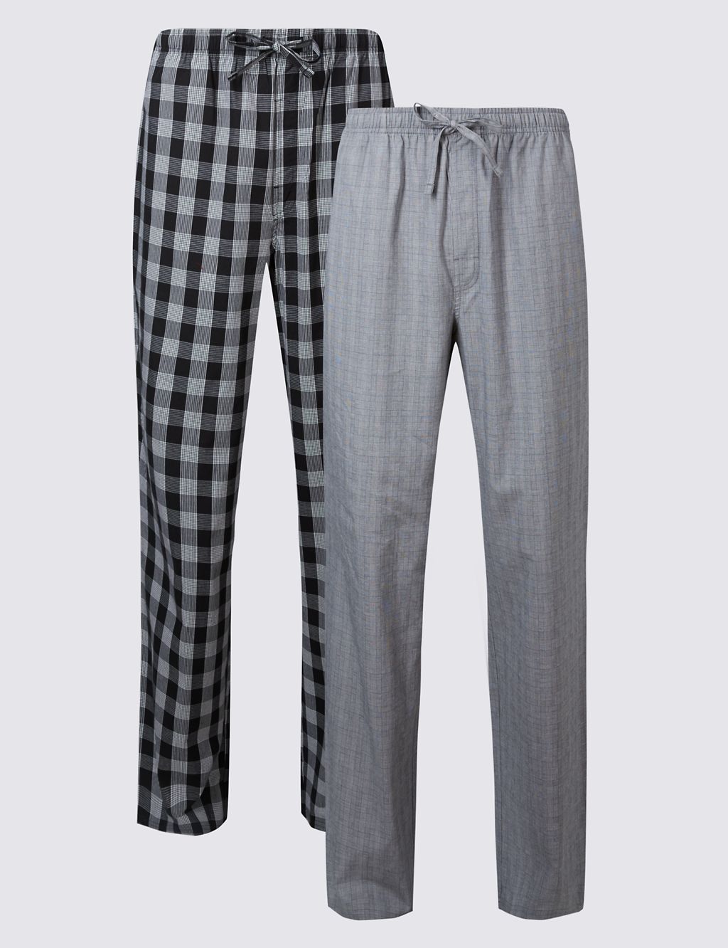 2 Pack Checked Pyjama Bottoms 1 of 6