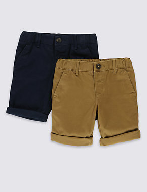 2 Pack Chino Shorts (3 Months - 5 Years) Image 2 of 6