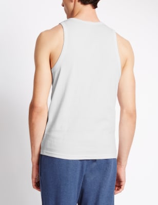 2 Pack Cool & Fresh™ Pure Cotton Ribbed Vests with StayNEW™, M&S  Collection