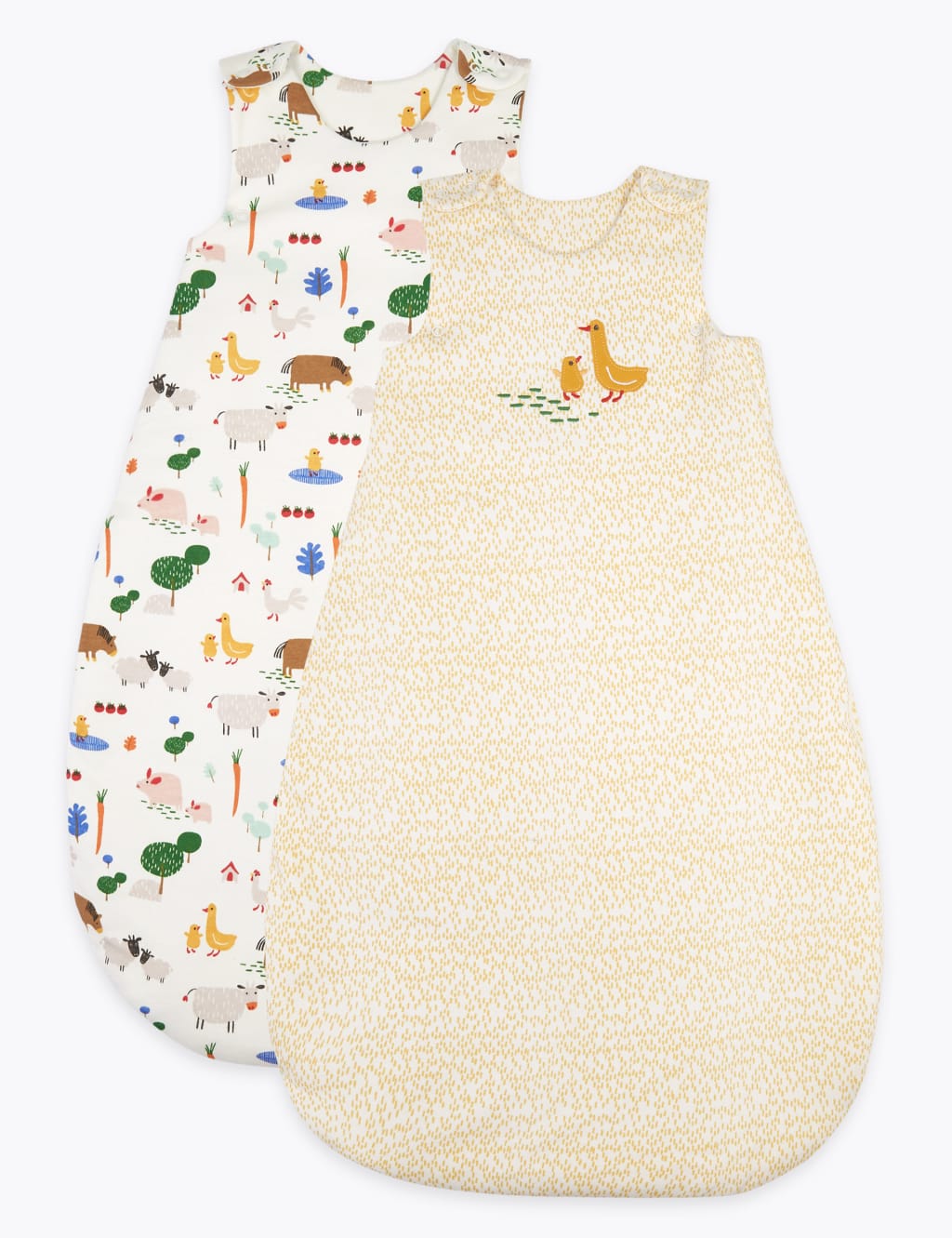 2 Pack Cotton 2.5 Tog Sleeping Bags (03 Yrs) M&S