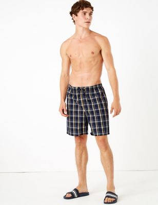 2 Pack Cotton Checked Pyjama Shorts | M&S Collection | M&S
