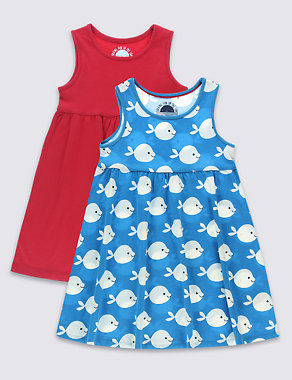 2 Pack Cotton Dress (3 Months - 5 Years) Image 2 of 6
