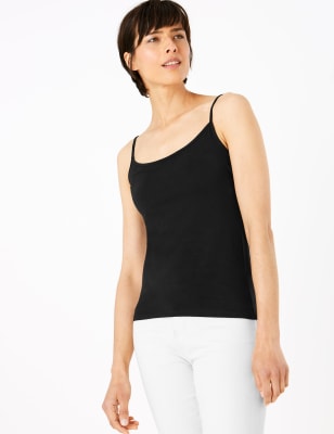 2 Pack Fitted Scoop Neck Camisole Top, M&S Collection