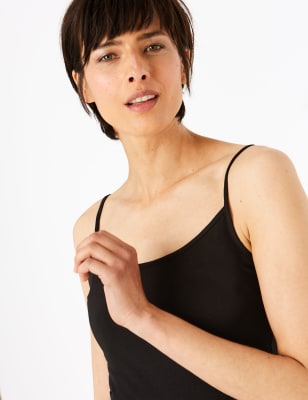 2 Pack Fitted Scoop Neck Camisole Top, M&S Collection