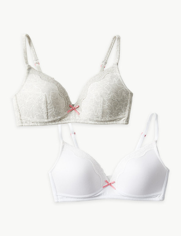 2 Pack Cotton Rich Full Cup Bra AA-E Image 1 of 1