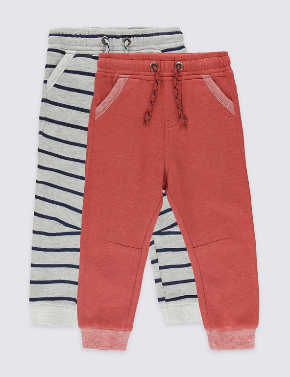 2 Pack Cotton Rich Joggers (3 Months - 5 Years) Image 1 of 2