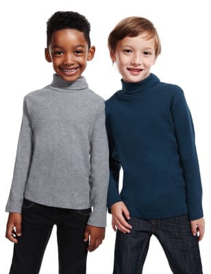 Boys roll 2025 neck top