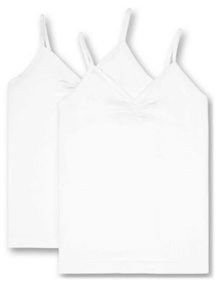 2 Pack Cotton Rich Santoni Seamfree Vest Top (6-16 Years) Image 1 of 1