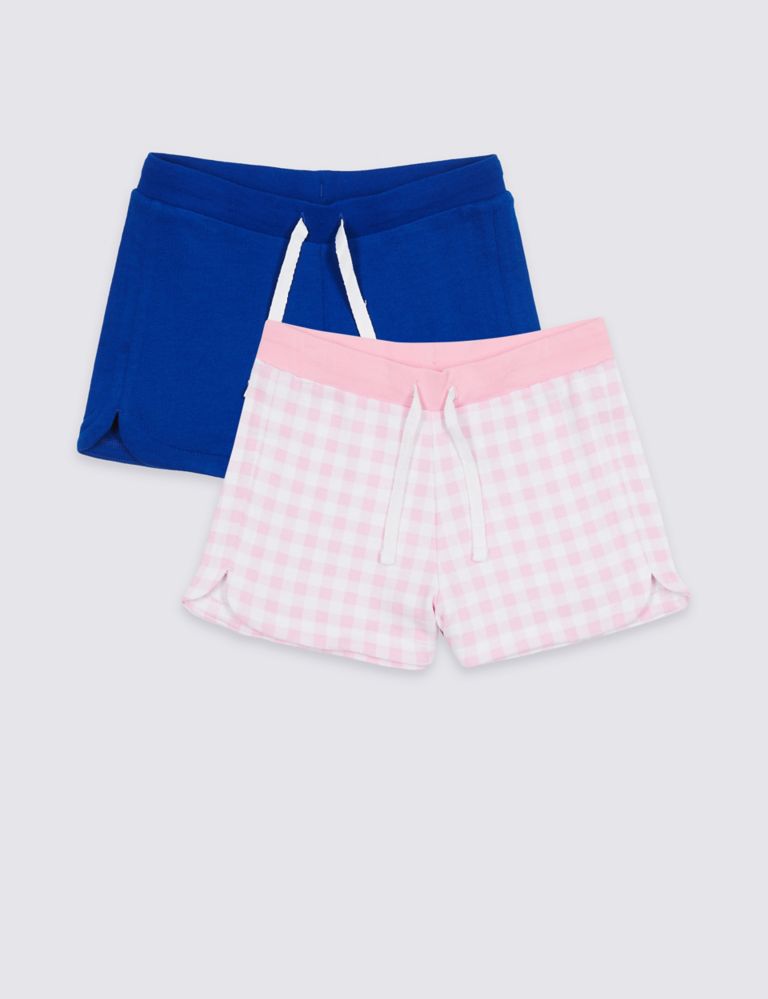 2 Pack Cotton Rich Shorts (3 Months - 7 Years) 1 of 9