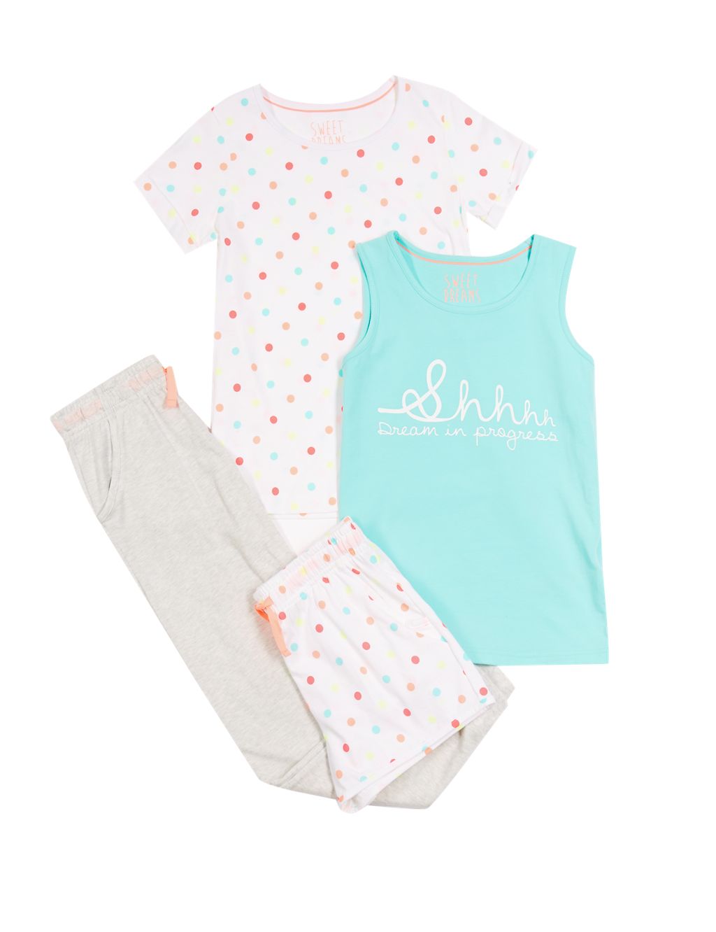 2 Pack Cotton Rich Stay Soft Pyjamas (6-16 Years) 1 of 7