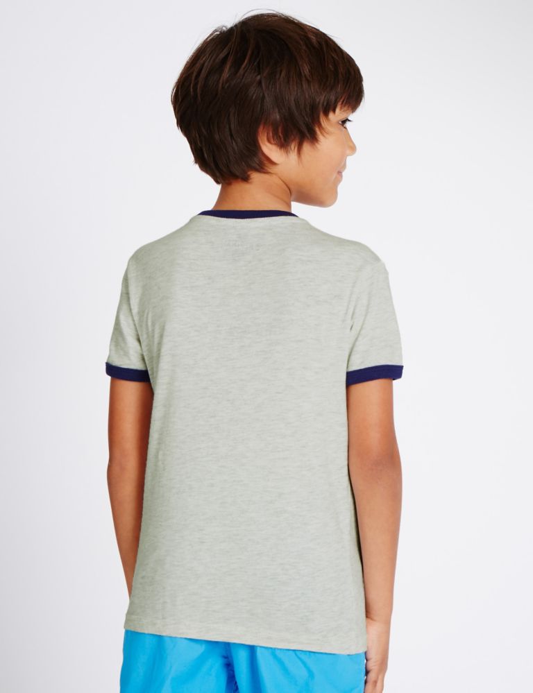 2 Pack Cotton Rich T-Shirts (3-14 Years) 4 of 6