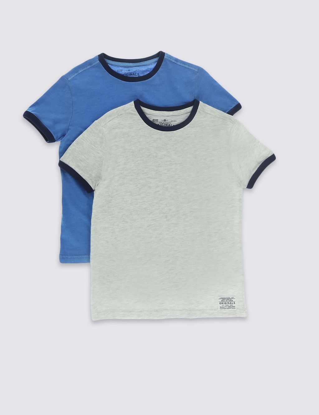 2 Pack Cotton Rich T-Shirts (3-14 Years) 1 of 6