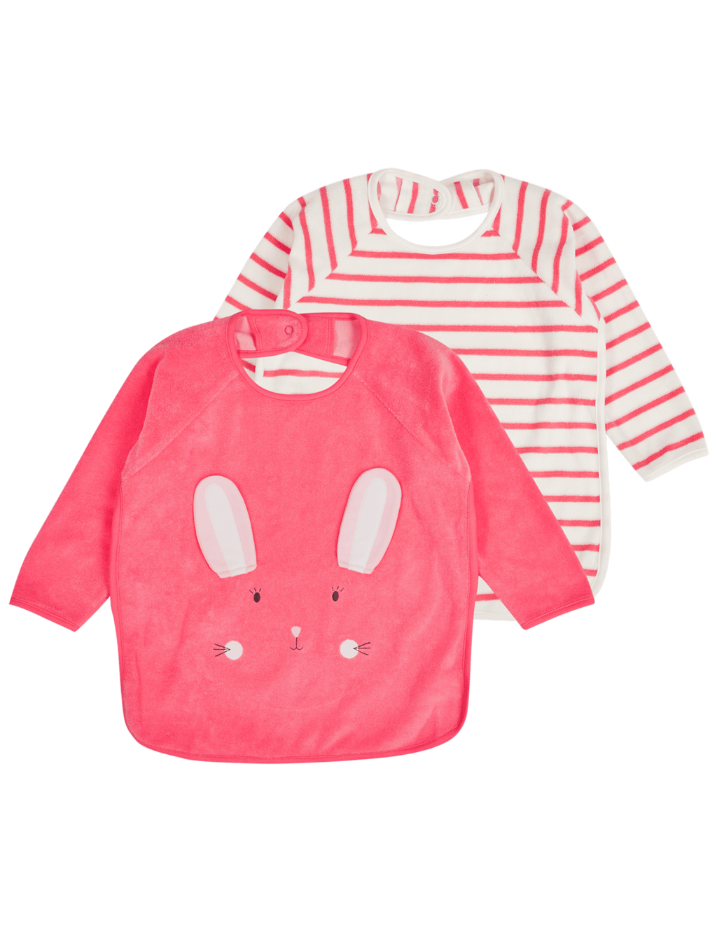 2 Pack Cotton Rich Towelling Feeding Bibs 2 of 3