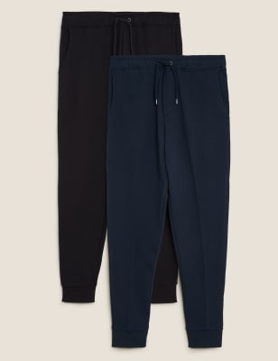 2 Pack Cuffed Pure Cotton Joggers | M\u0026S 