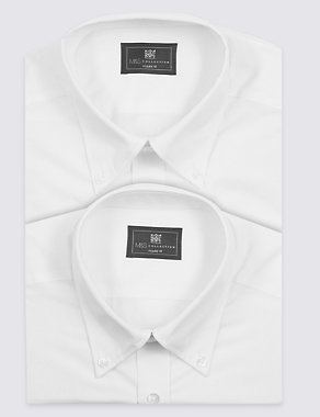 2 Pack Easy to Iron Regular Fit Shirts Image 2 of 5