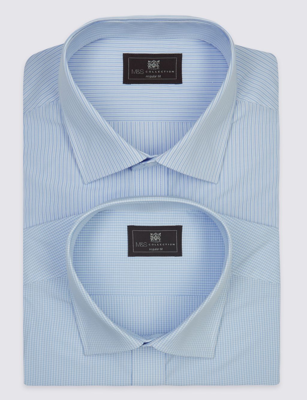 2 Pack Easy to Iron Regular Fit Shirts 1 of 4