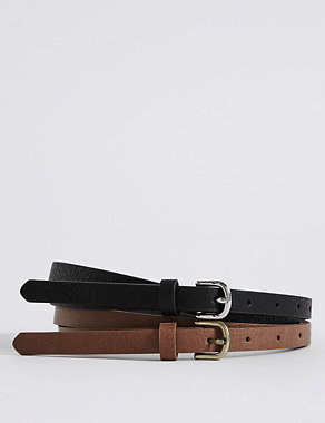 2 Pack Faux Leather Hip Belts Image 2 of 3